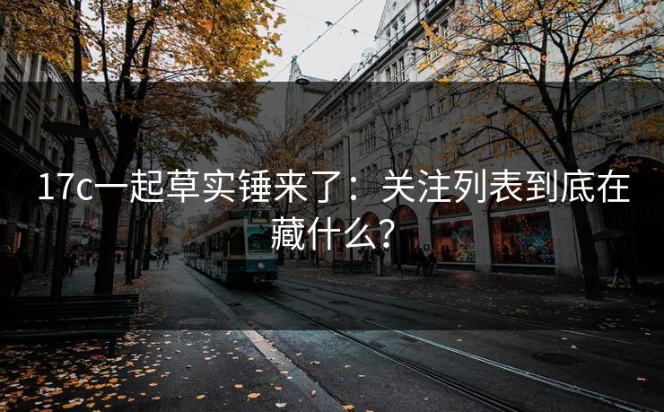 17c一起草实锤来了:关注列表到底在藏什么? 17c一起草实锤来了:关注列表到底在藏什么?